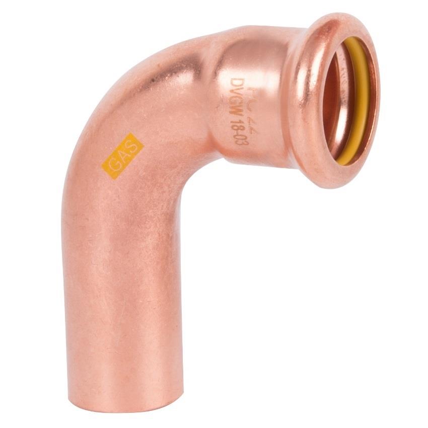 22mm OD x 22mm M-Press Male/Female 90 Degree Bend - Aquagas (AGB9022)