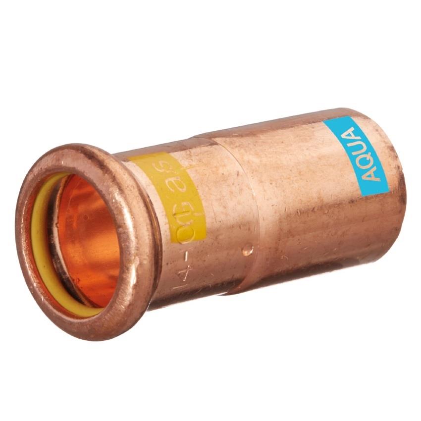 54mm x 42mm Copper Straight Reducer - Aquagas (AGRC5442)