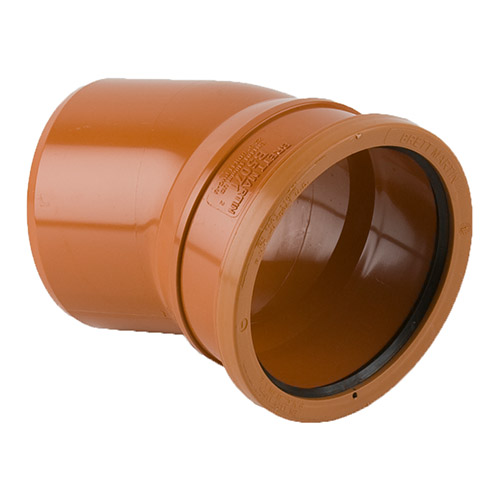 Brett Martin 110mm Underground Drainage 22.5° Single Socket Bend (B5071)
