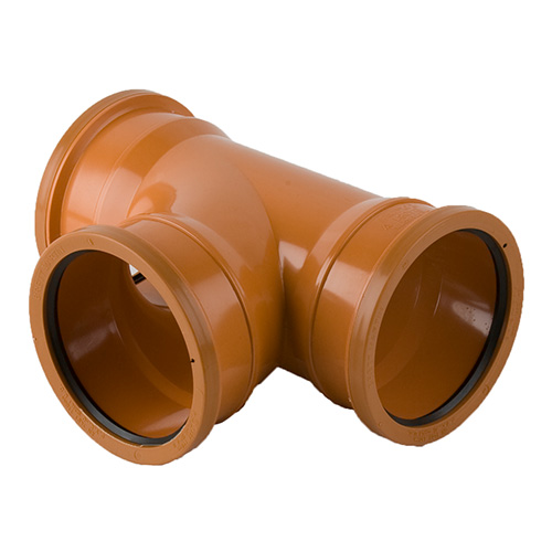 Brett Martin 110mm Underground Drainage 87.5° Triple Socket Branch (B4081)