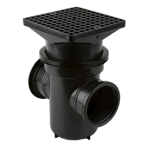 Brett Martin 110mm Underground Drainage Back Inlet Roddable Gully 90 Degree Outlet Square Grid (B1003)