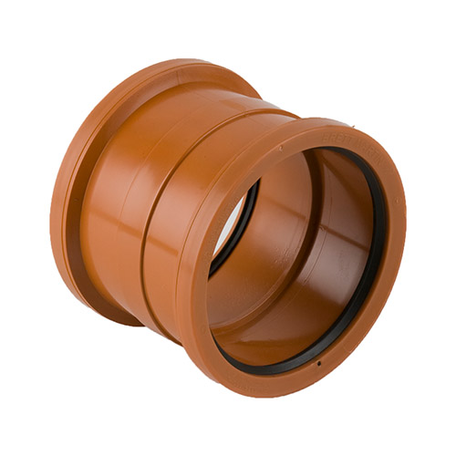 Brett Martin 110mm Underground Drainage Double Socket Coupler (B5001)