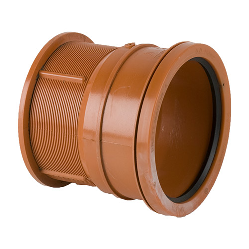 Brett Martin 110mm Underground Drainage Salt Glaze Socket Adaptor (B5131)