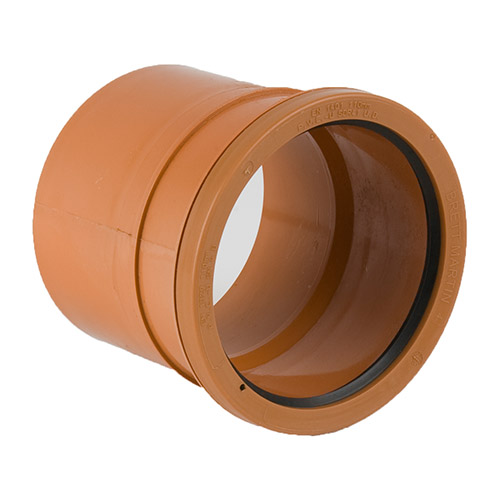 Brett Martin 110mm Underground Drainage Single Socket Coupler (B5011)