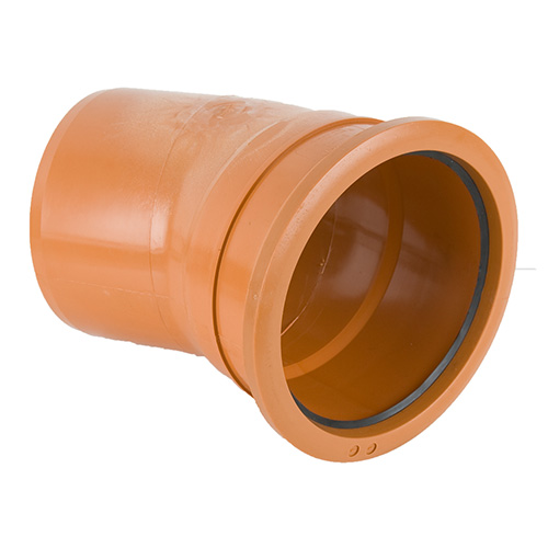 Brett Martin 160mm Underground Drainage 22.5° Single Socket Bend (B7171)