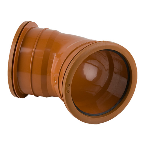 Brett Martin 160mm Underground Drainage 45° Double Socket Bend (B6041)