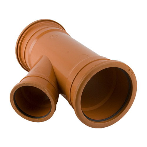 Brett Martin 160mm Underground Drainage 45° Triple Socket Branch 160mm x 110mm (B7102)
