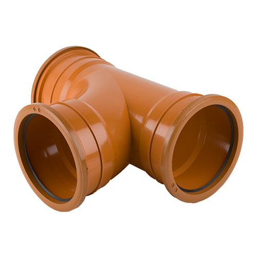 Brett Martin 160mm Underground Drainage 87.5° Triple Socket Branch (B6081)