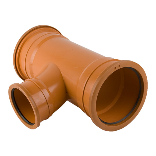 Brett Martin 160mm Underground Drainage 87.5° Triple Socket Branch 160mm x 110mm (B7092)