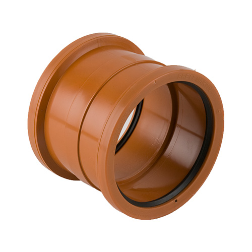 Brett Martin 160mm Underground Drainage Double Socket Coupler (B7001)