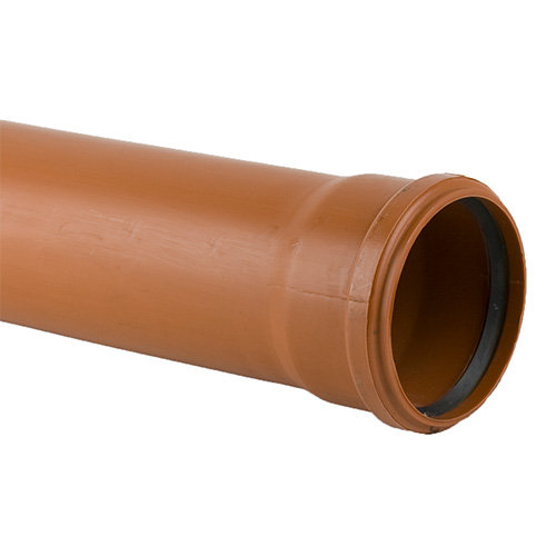 Brett Martin 160mm Underground Drainage Single Socket Pipe - 3m (B6603)