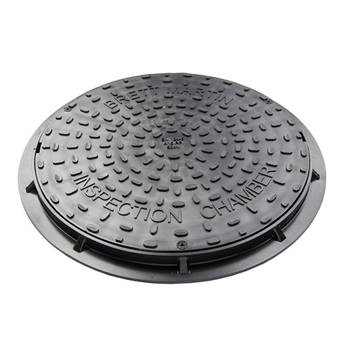 Brett Martin Drain Inspection Chamber Manhole Cover and Frame (Driveway) 450mm 50kN (B6255)