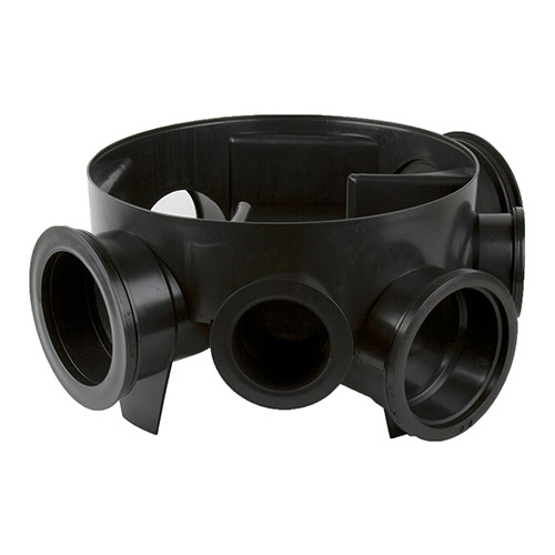 Brett Martin Inspection Chamber Base 450mm dia. 5 Inlet (inc. 3 Plugs) - 160mm (B5696)