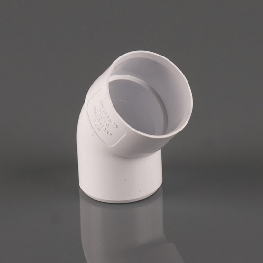 Brett Martin Mupvc Solvent Weld Waste 40mm Obtuse Spigot Bend 45°