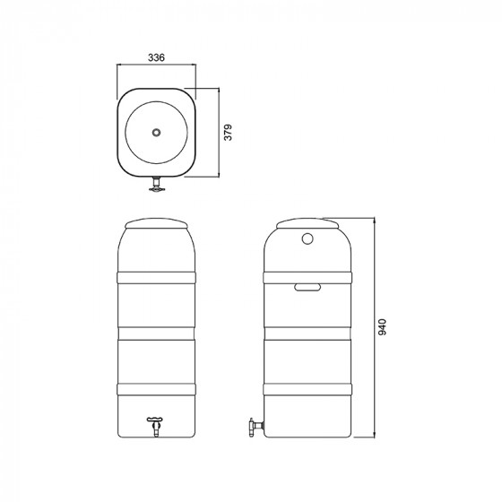 Ecoflo 100L Slim Water Butt image 2