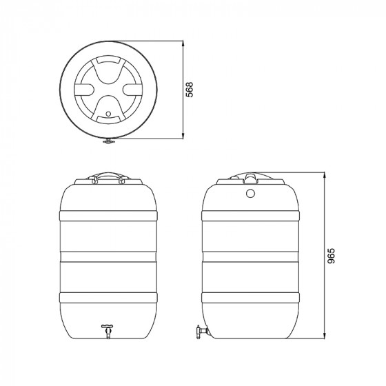 Ecoflo 210L Large Capacity Water Butt image 2