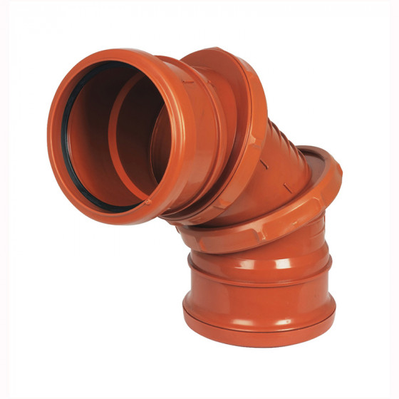FloPlast 110mm Underground Drainage 0-90° Adjustable Bend (D560)
