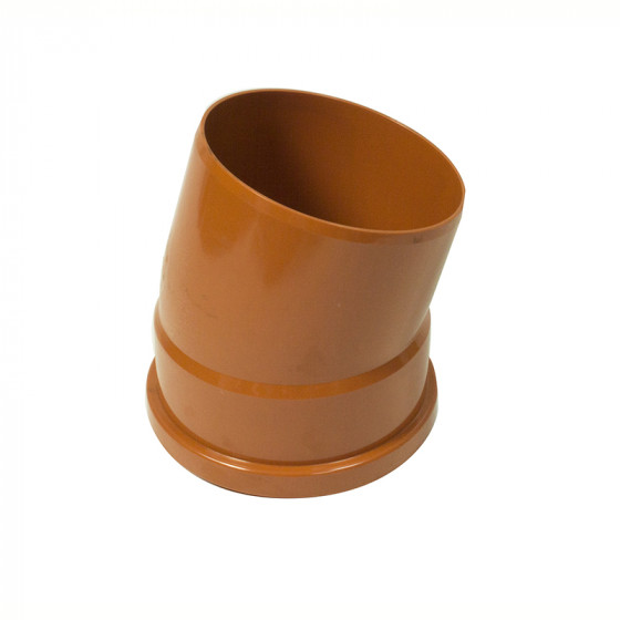 FloPlast 110mm Underground Drainage 15° Single Socket Bend (D167)