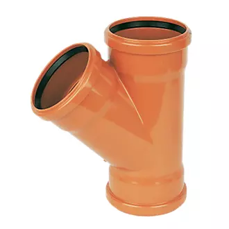 FloPlast 110mm Underground Drainage 45° Triple Socket Junction (D211)