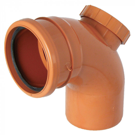 FloPlast 110mm Underground Drainage 87.5° Access Bend (D169)