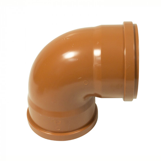 FloPlast 110mm Underground Drainage 87.5° Double Socket Bend (D561)