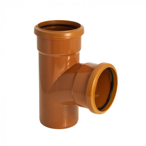 FloPlast 110mm Underground Drainage 87.5° Double Socket Junction (D190)