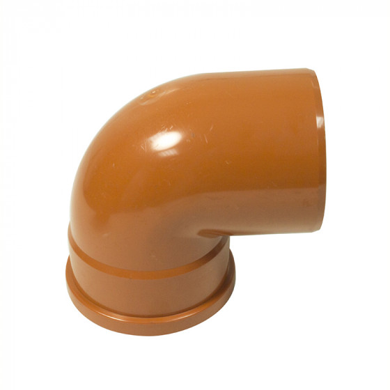 FloPlast 110mm Underground Drainage 87.5° Single Socket Bend (D161)
