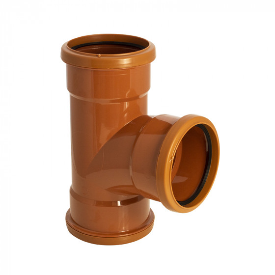 FloPlast 110mm Underground Drainage 87.5° Triple Socket Junction (D191)