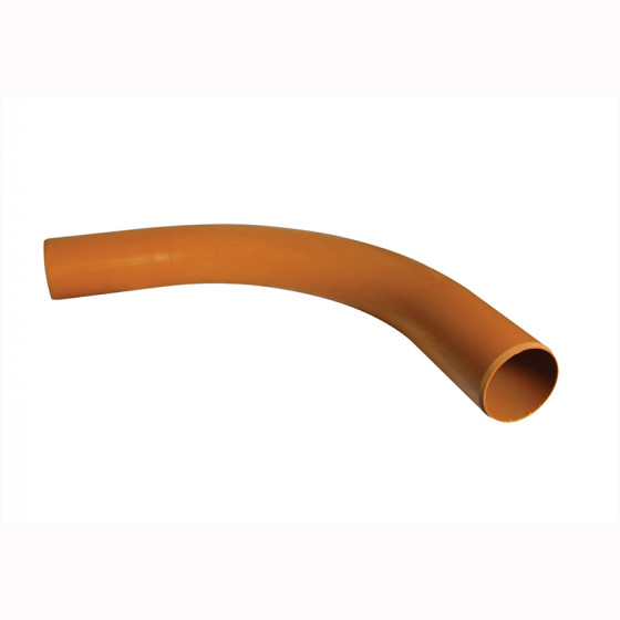 FloPlast 110mm Underground Drainage Long Radius 87.5° Bend Plain Ended (D281)