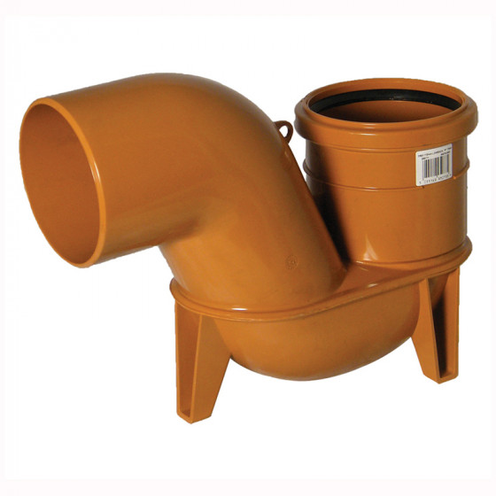 FloPlast 110mm Underground Drainage Low Back P Trap (D501)