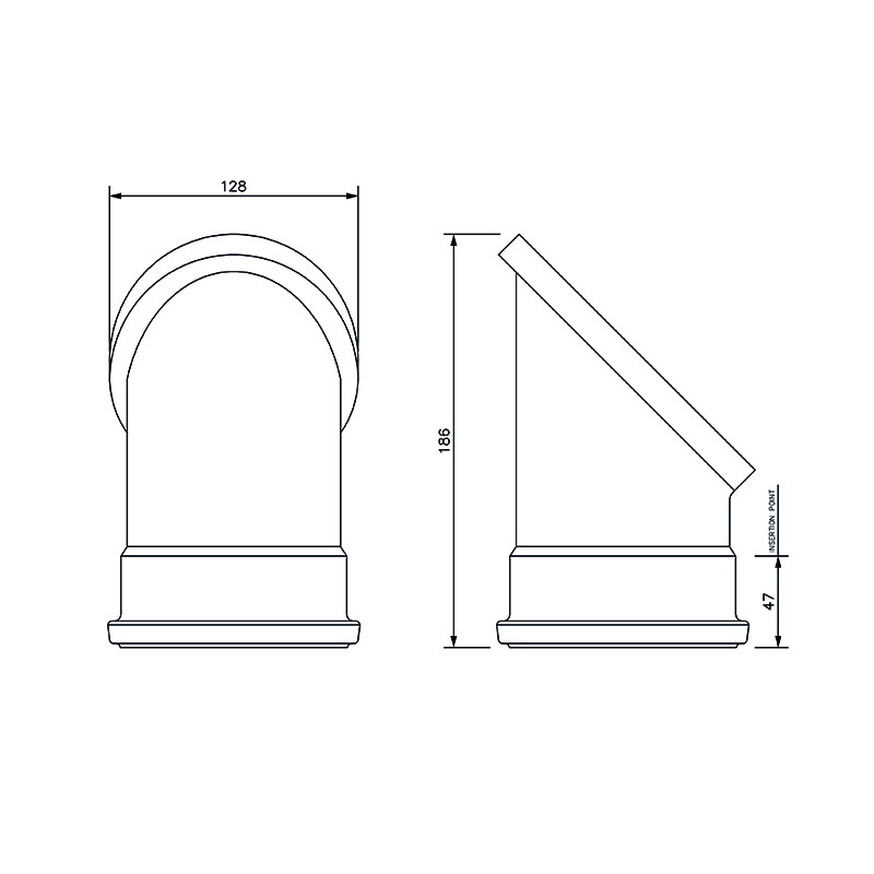 FloPlast 110mm Underground Drainage PVC Oval Rodding Point Socket (D882) image 2