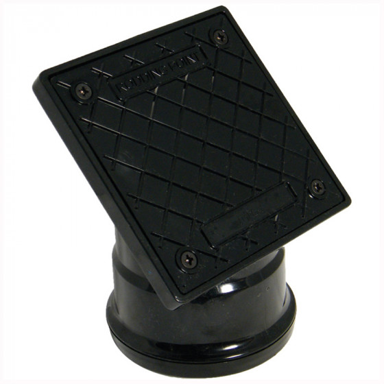 FloPlast 110mm Underground Drainage PVC Square Rodding Point Socket (D884)