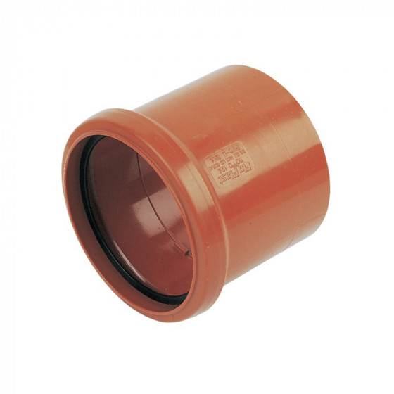 FloPlast 110mm Underground Drainage Single Socket Coupling (D124)
