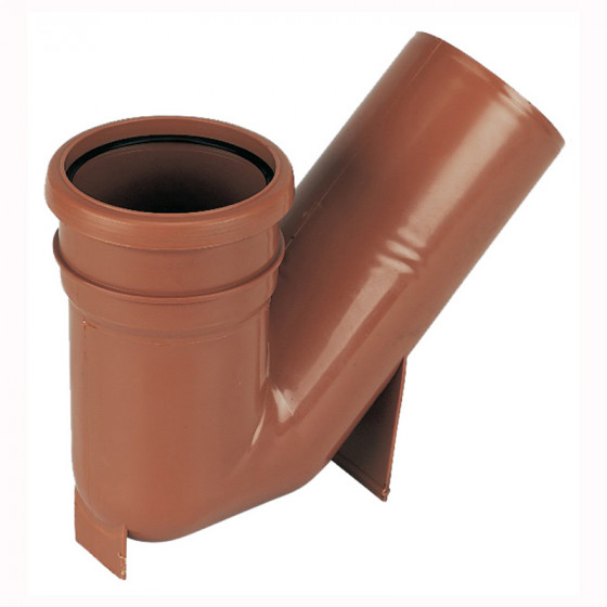 FloPlast 110mm Underground Drainage Universal 45° Gully Trap (D500)