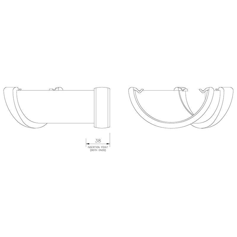 FloPlast 112mm Half Round Gutter 135° Corner(RA2) image 6