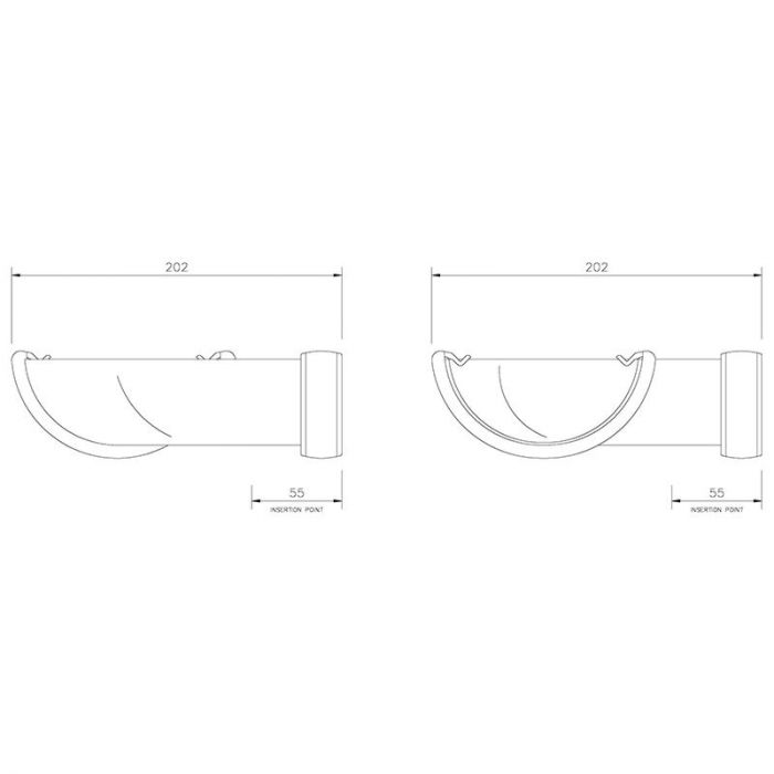 FloPlast 112mm Half Round Gutter 90° Corner(RA1) image 6