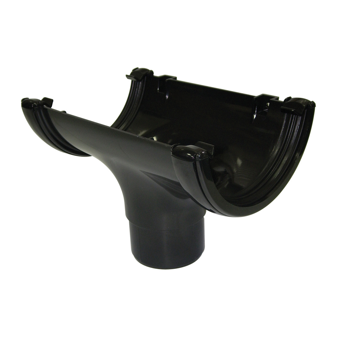 FloPlast 112mm Half Round Gutter Running Outlet(RO1) image 2
