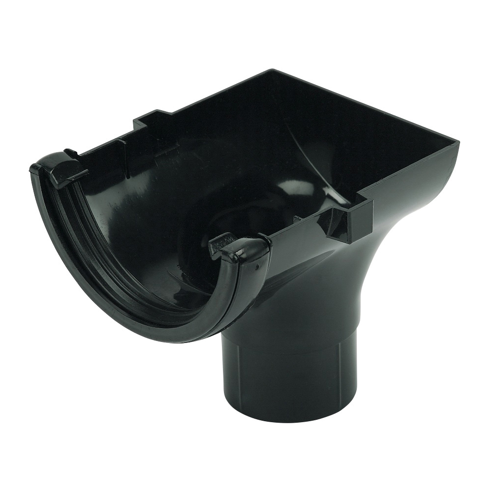 FloPlast 112mm Half Round Gutter Stop End Outlet(RO2)