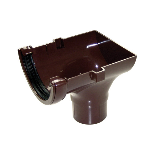 FloPlast 112mm Half Round Gutter Stop End Outlet(RO2) image 2