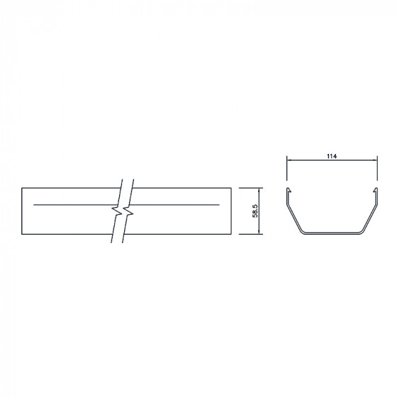 FloPlast 114mm Square Line Gutter - 4 Metre Length(RGS4) image 5