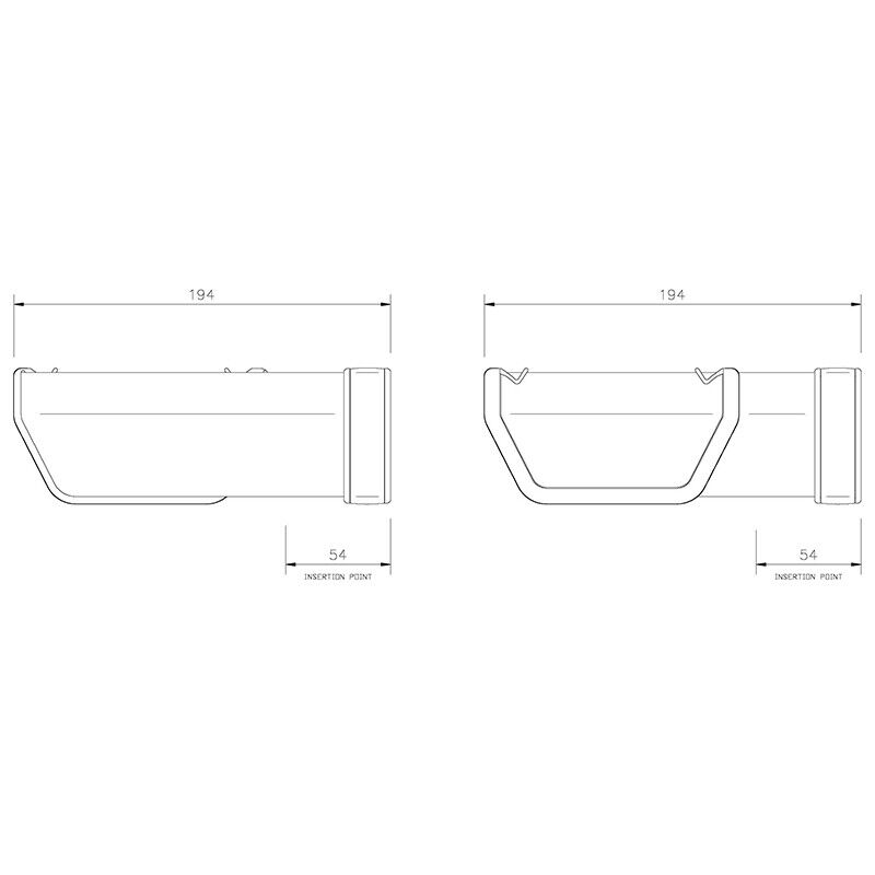 FloPlast 114mm Square Line Gutter 90° Corner(RAS1) image 5