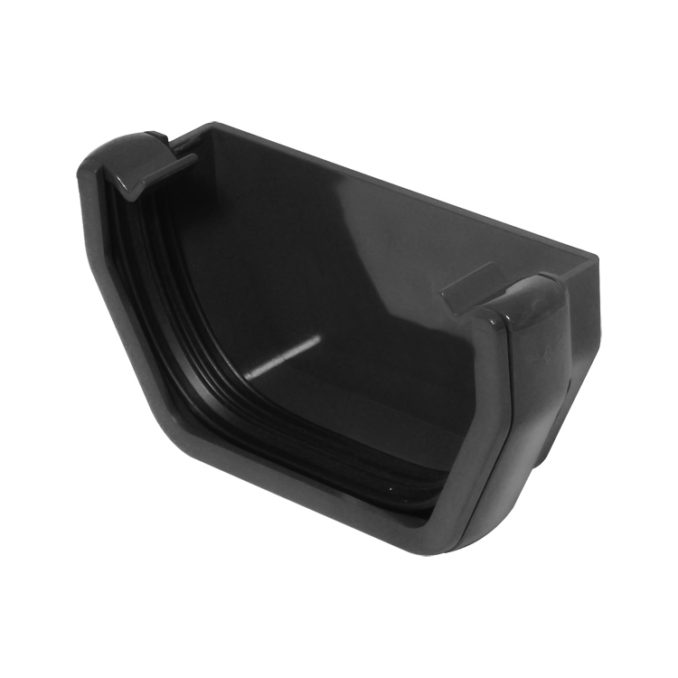 FloPlast 114mm Square Line Gutter External Stop End(RES1)