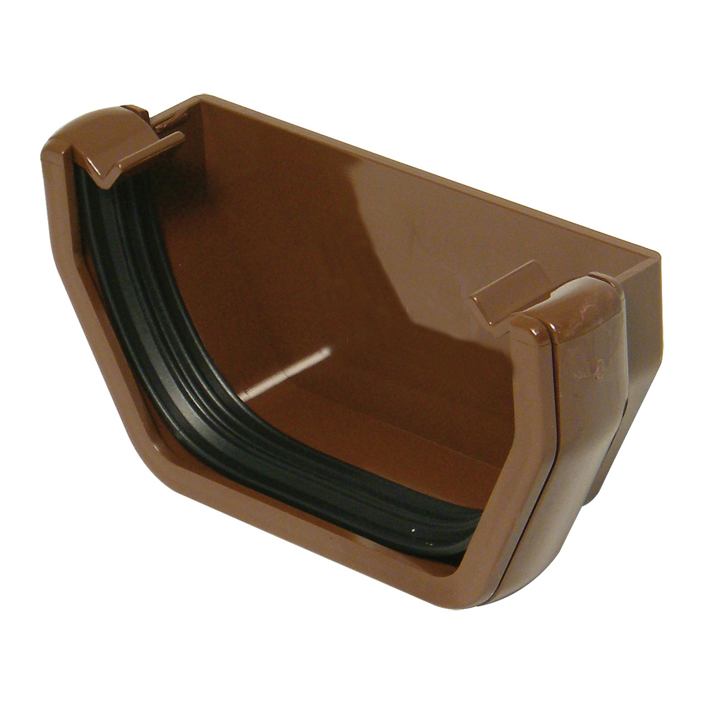 FloPlast 114mm Square Line Gutter External Stop End(RES1) image 3