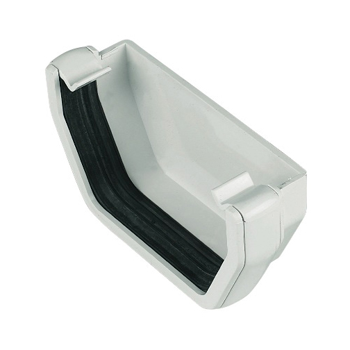 FloPlast 114mm Square Line Gutter External Stop End(RES1) image 4