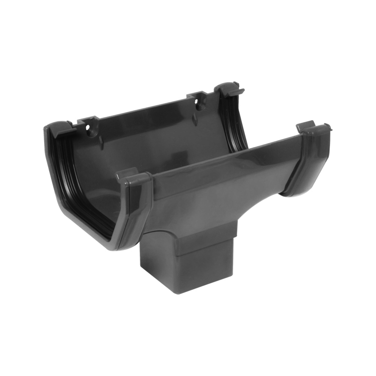 FloPlast 114mm Square Line Gutter Running Outlet(ROS1)