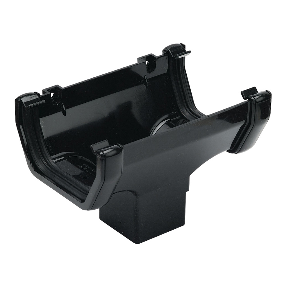 FloPlast 114mm Square Line Gutter Running Outlet(ROS1) image 2
