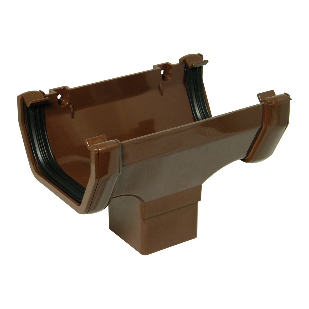 FloPlast 114mm Square Line Gutter Running Outlet(ROS1) image 3