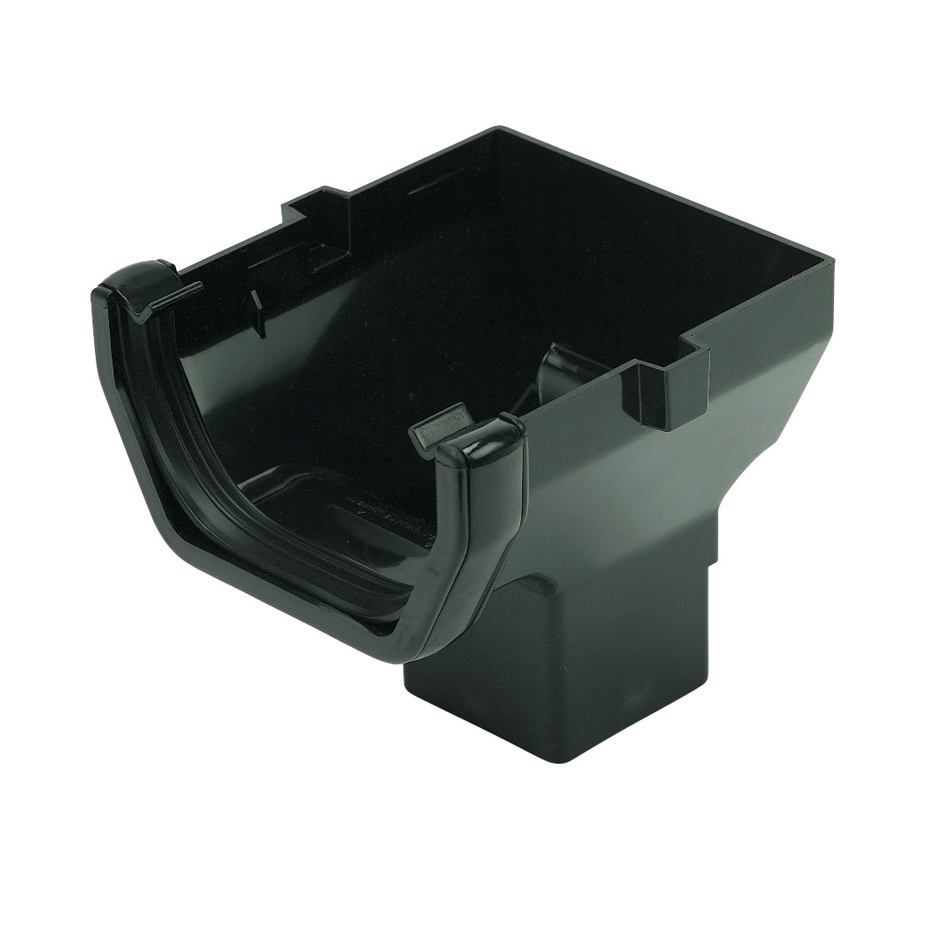 FloPlast 114mm Square Line Gutter Stop End Outlet(ROS2) image 2