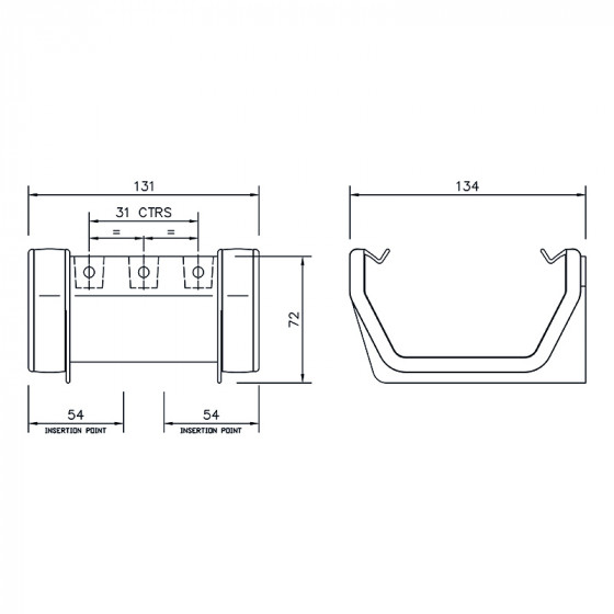 FloPlast 114mm Square Line Gutter Union Bracket(RUS1) image 5