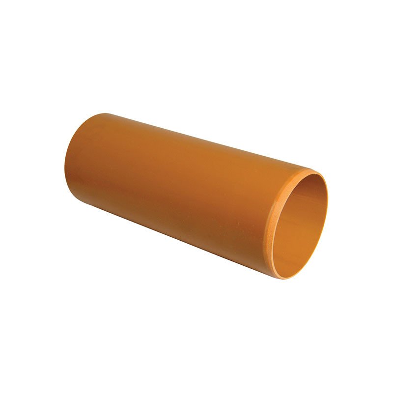 FloPlast 160mm Underground Drainage Pipe Single Socket - 3 Metre (6D143) image 2